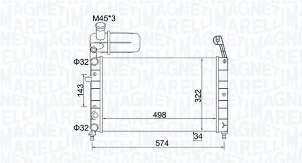 350213154400 Magneti Marelli Радіатор охолодження двигуна